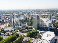 011 : Düsseldorf, Medienhafen, Stadttor, von oben