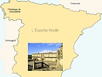 Karte Spanien  Bis zum Ziel der Rundreise in Santiago de Compostela sind es noch rund 110 km.