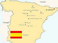 Karte Spanien  Ausflug von Bilbao über Guernica nach San Sebastian.